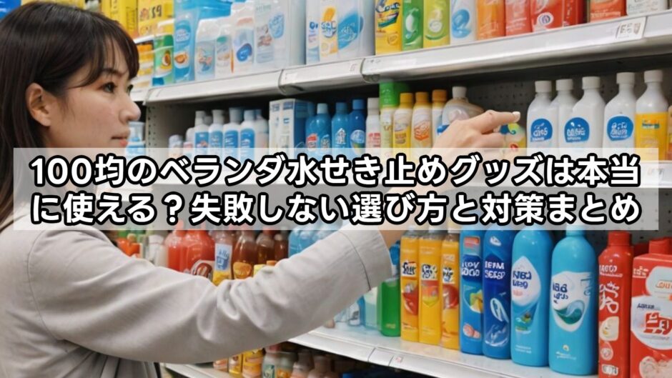 100均ベランダ水せき止めグッズは本当に使える？失敗しない選び方と対策まとめ