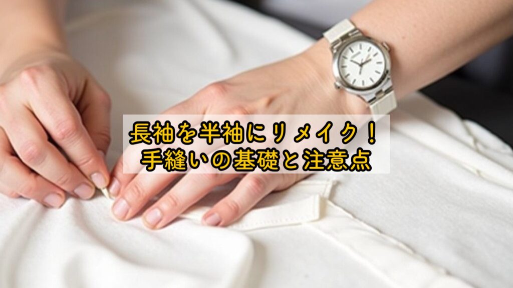 長袖を半袖にリメイク！手縫いの基礎と注意点