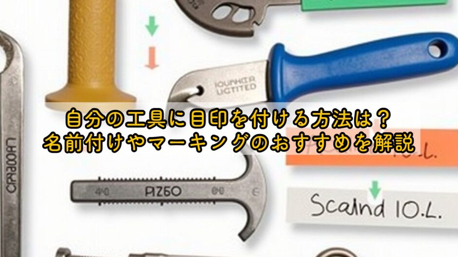 自分の工具に目印を付ける方法は？名前付けやマーキングのおすすめを解説