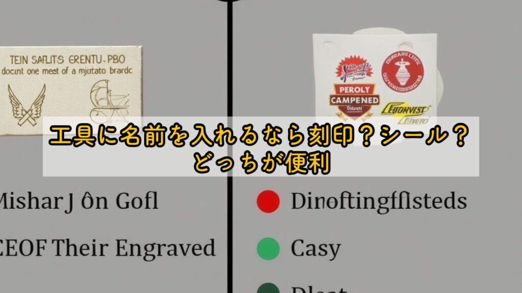 工具に名前を入れるなら刻印？シール？どっちが便利