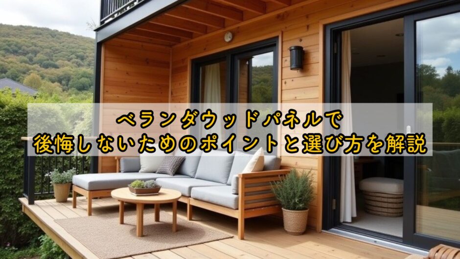ベランダウッドパネルで後悔しないためのポイントと選び方を解説