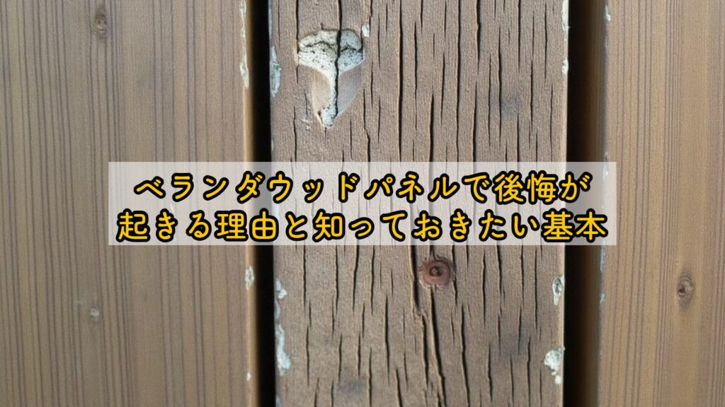 ベランダウッドパネルで後悔が起きる理由と知っておきたい基本