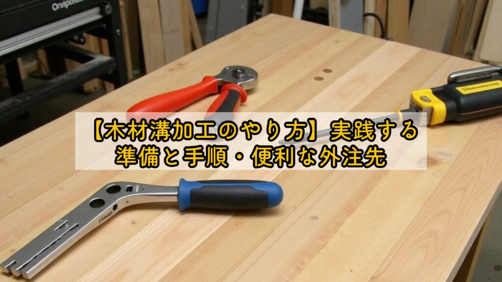 【木材溝加工のやり方】実践する準備と手順・便利な外注先