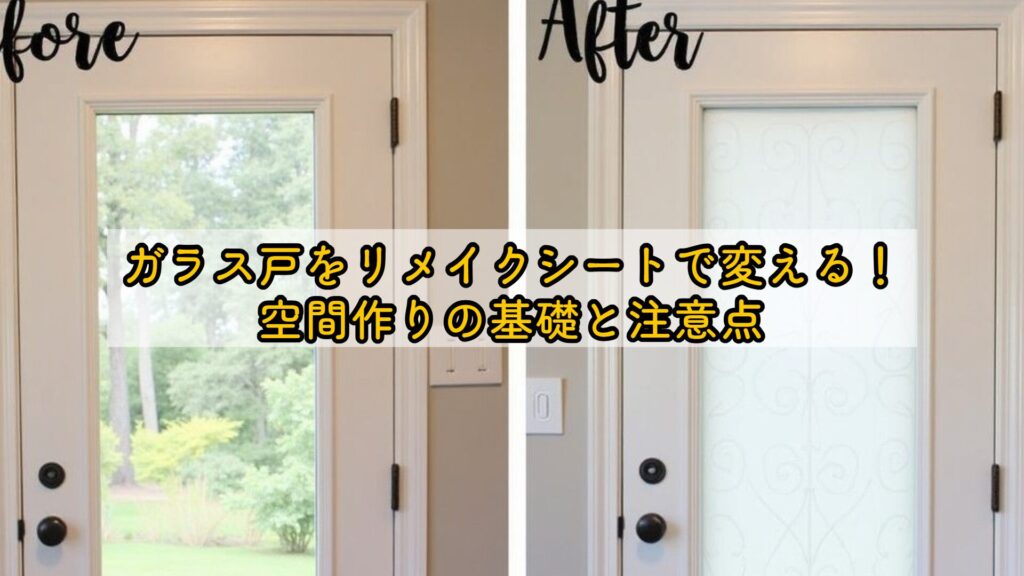 ガラス戸をリメイクシートで変える！空間作りの基礎と注意点