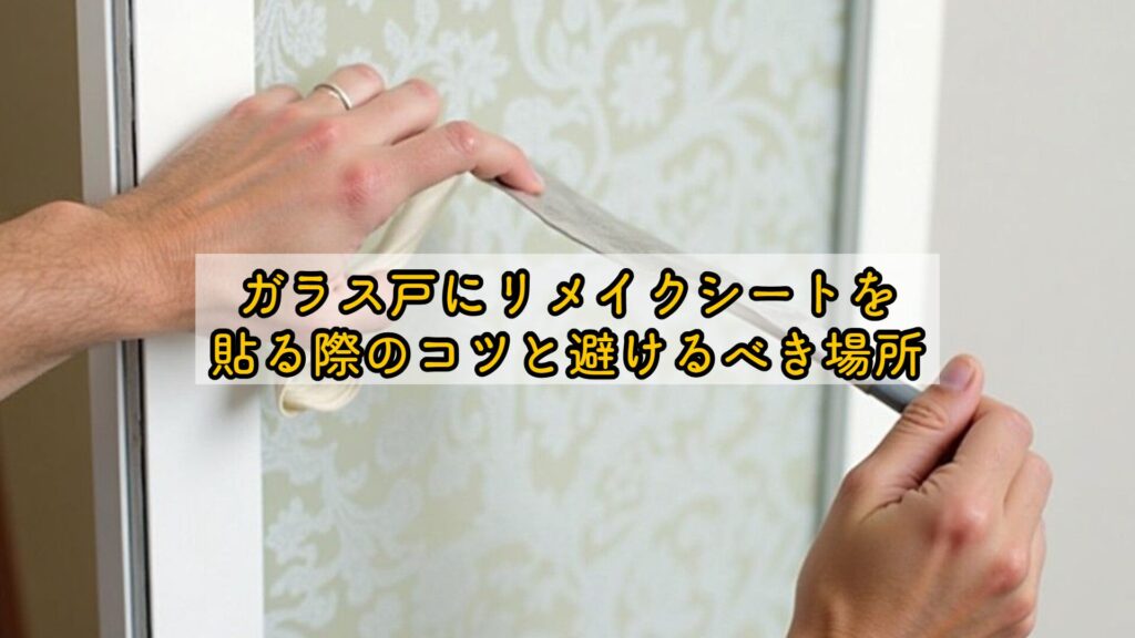 ガラス戸にリメイクシートを貼る際のコツと避けるべき場所