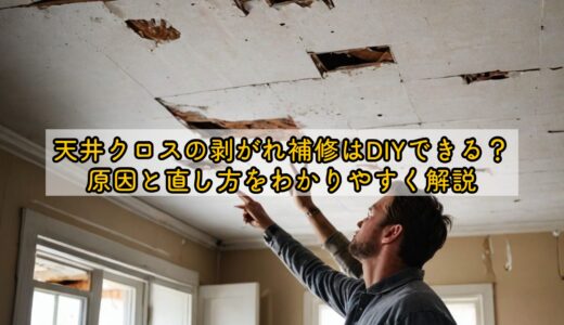 天井クロスの剥がれ補修はDIYできる？原因と直し方をわかりやすく解説