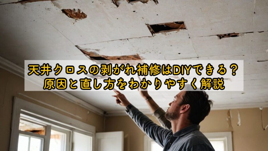 天井クロスの剥がれ補修はDIYできる？原因と直し方をわかりやすく解説
