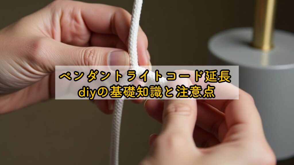 ペンダントライトコード延長 diyの基礎知識と注意点