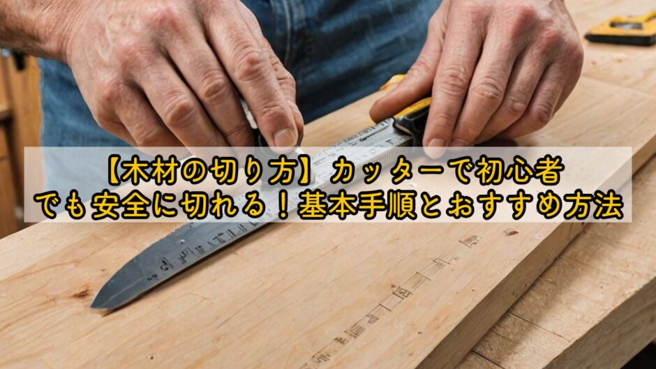 【木材の切り方】カッターで初心者でも安全に切れる！基本手順とおすすめ方法