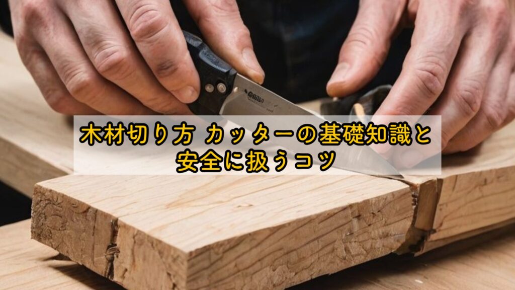 木材切り方 カッターの基礎知識と安全に扱うコツ