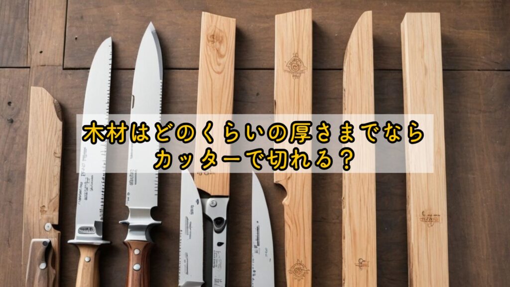 木材はどのくらいの厚さまでならカッターで切れる？
