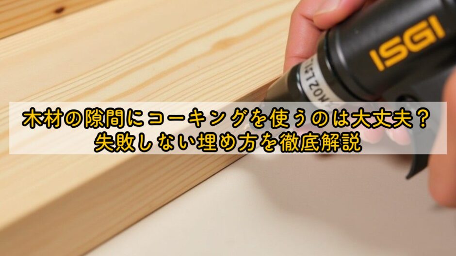 木材の隙間にコーキングを使うのは大丈夫？失敗しない埋め方を徹底解説