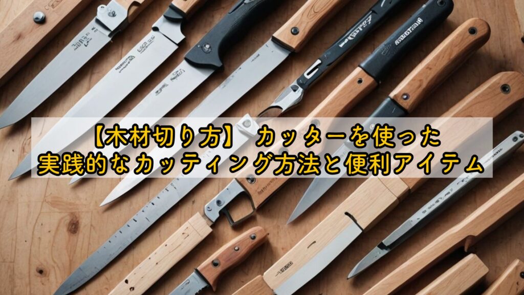 【木材切り方】 カッターを使った実践的なカッティング方法と便利アイテム
