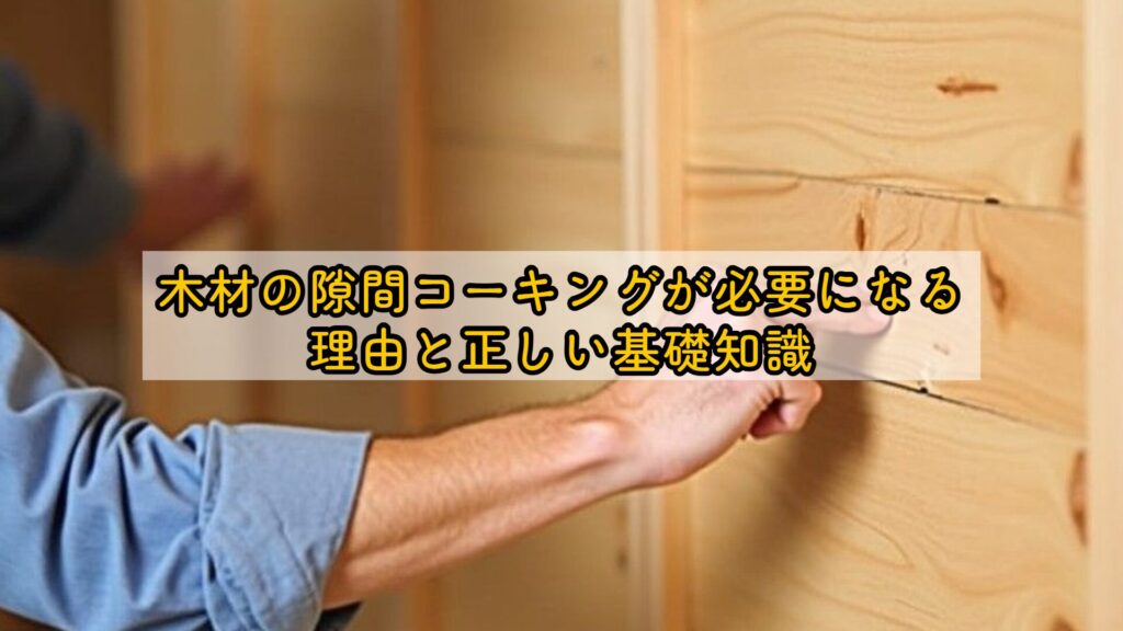 木材の隙間コーキングが必要になる理由と正しい基礎知識