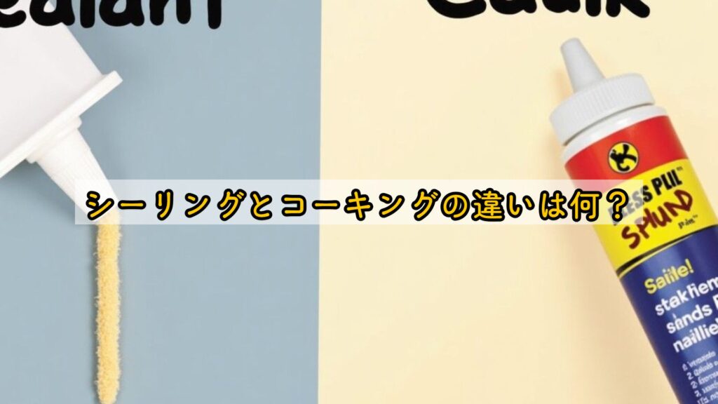 シーリングとコーキングの違いは何？