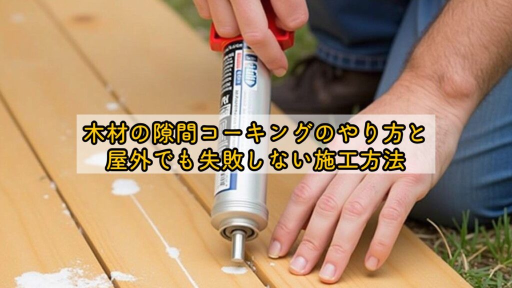 木材の隙間コーキングのやり方と屋外でも失敗しない施工方法