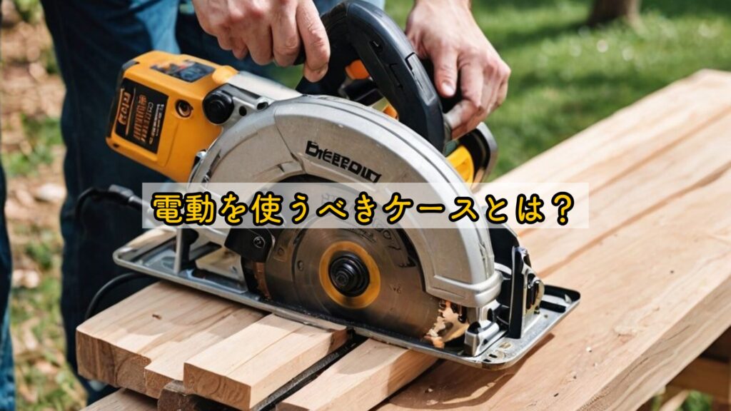 電動を使うべきケースとは？