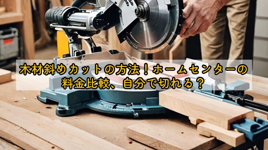 木材斜めカットの方法！ホームセンターの料金比較、自分で切れる？
