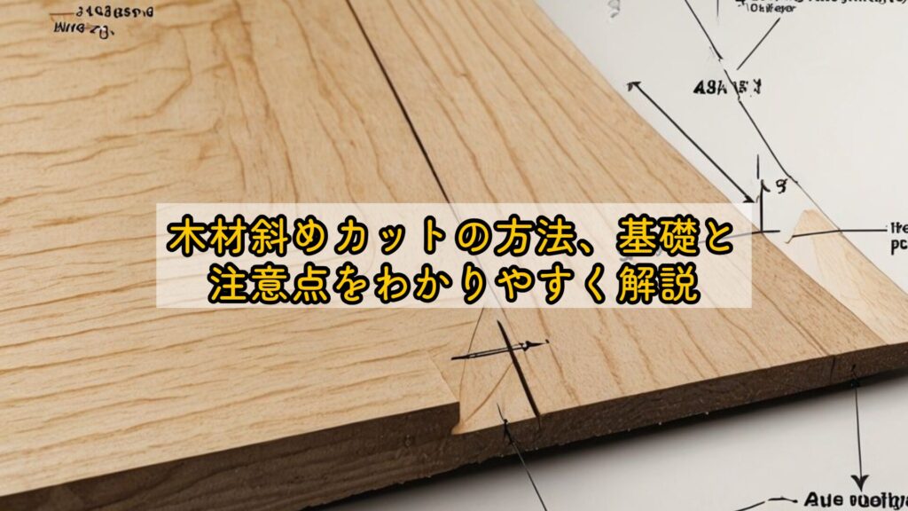 木材斜めカットの方法、基礎と注意点をわかりやすく解説