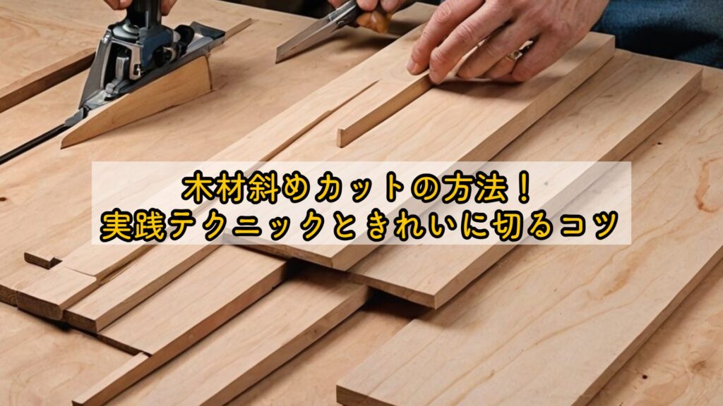 木材斜めカットの方法！実践テクニックときれいに切るコツ