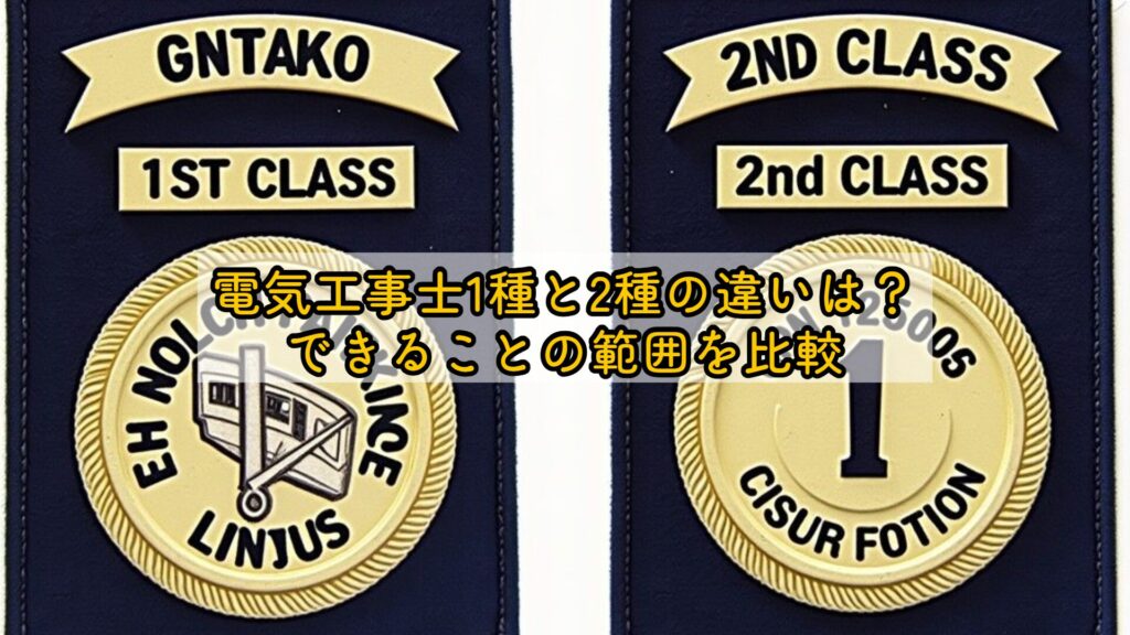 電気工事士1種と2種の違いは？できることの範囲を比較
