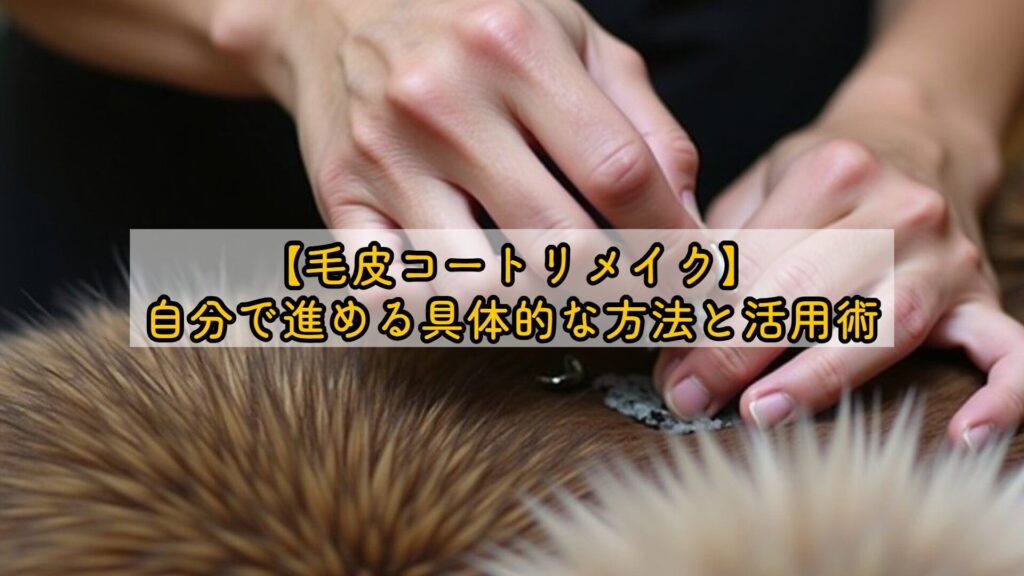【毛皮コートリメイク】自分で進める具体的な方法と活用術