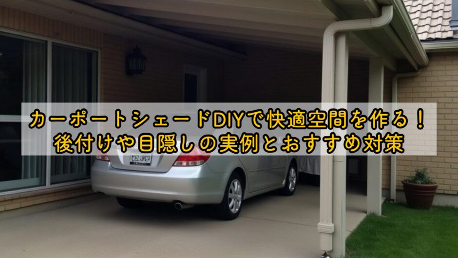 カーポートシェードDIYで快適空間を作る！後付けや目隠しの実例とおすすめ対策