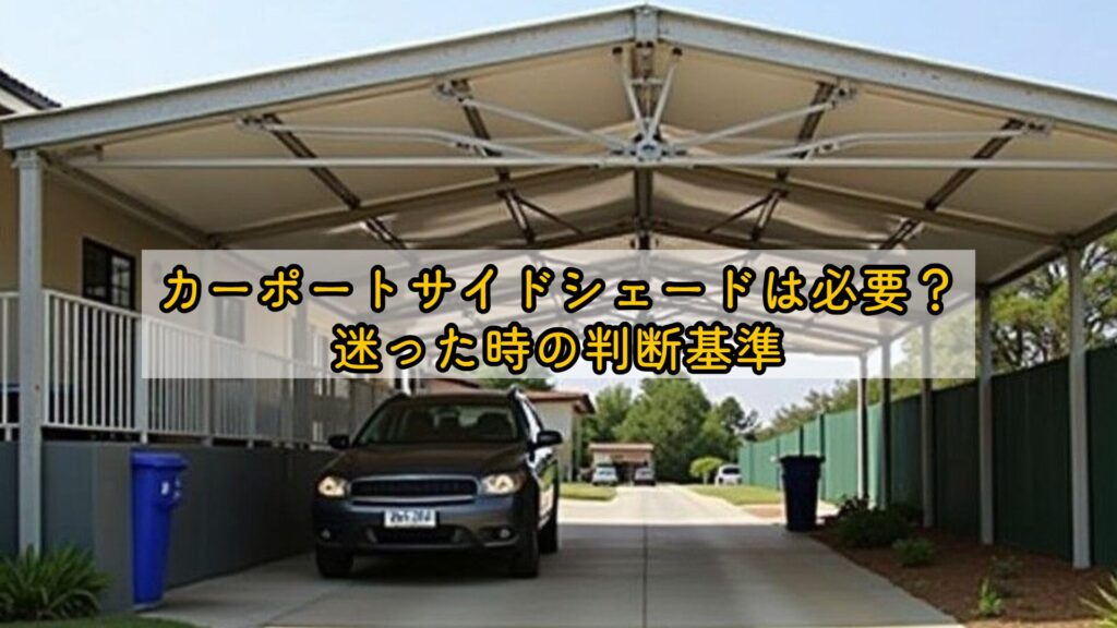 カーポートサイドシェードは必要？迷った時の判断基準