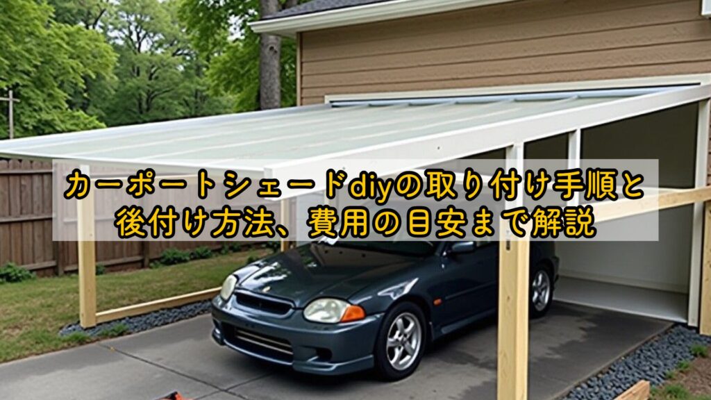 カーポートシェードdiyの取り付け手順と後付け方法、費用の目安まで解説