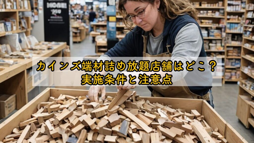 カインズ端材詰め放題店舗はどこ？実施条件と注意点