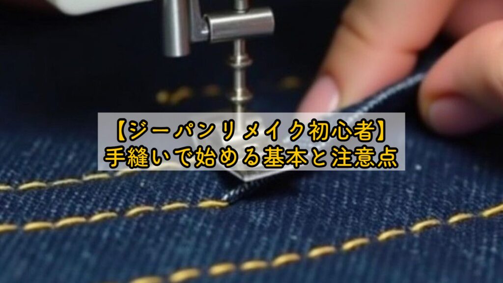 【ジーパンリメイク初心者】手縫いで始める基本と注意点