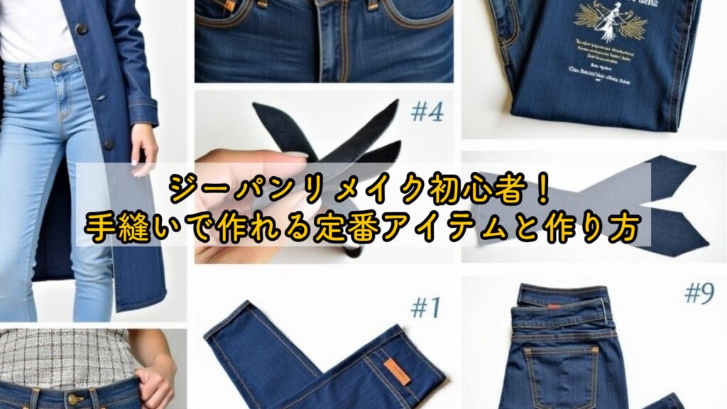ジーパンリメイク初心者！手縫いで作れる定番アイテムと作り方