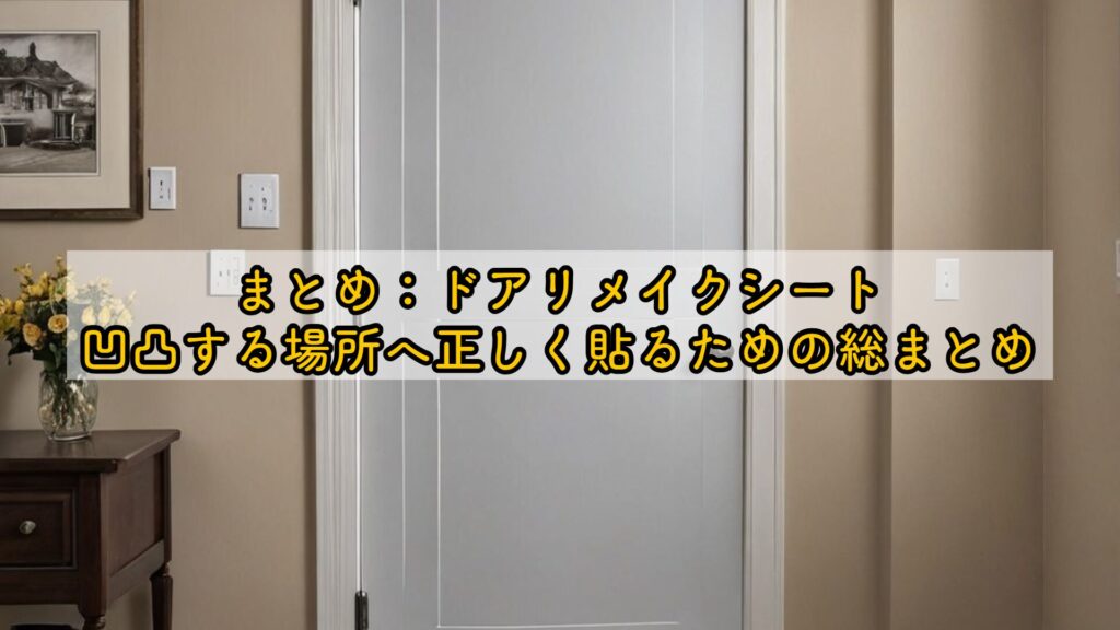 まとめ：ドアリメイクシート凹凸する場所へ正しく貼るための総まとめ