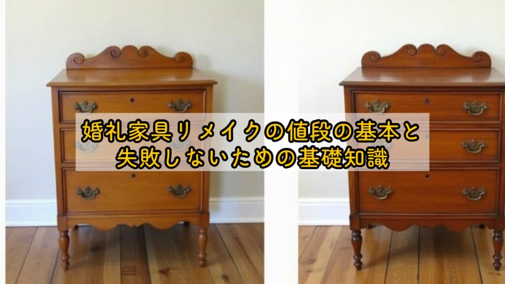 婚礼家具リメイクの値段の基本と失敗しないための基礎知識