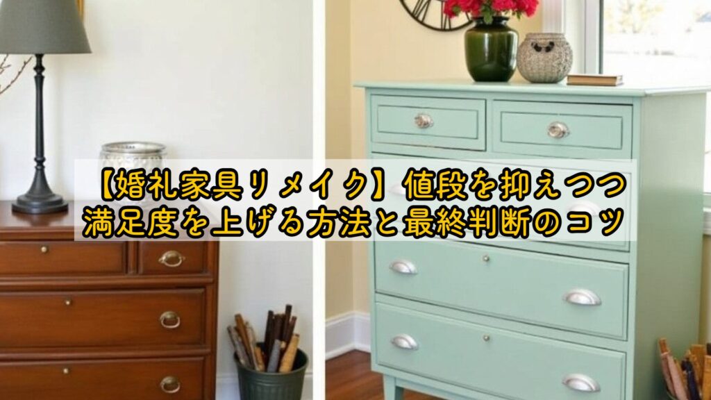 【婚礼家具リメイク】値段を抑えつつ満足度を上げる方法と最終判断のコツ