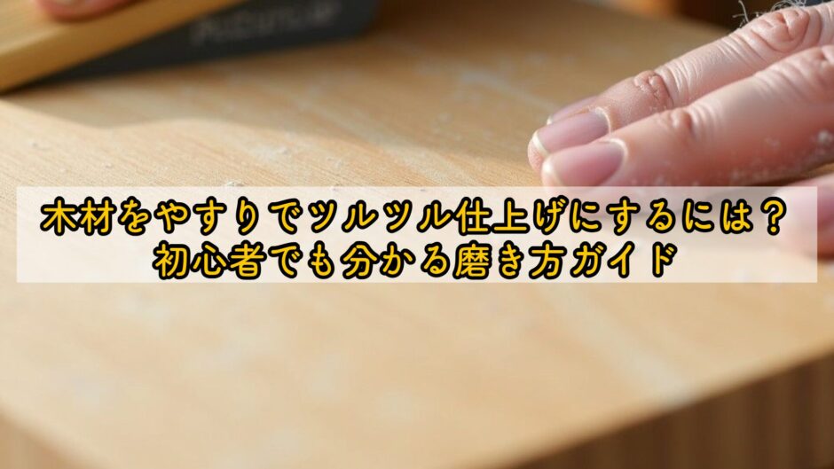 木材をやすりでツルツル仕上げにするには？初心者でも分かる磨き方ガイド