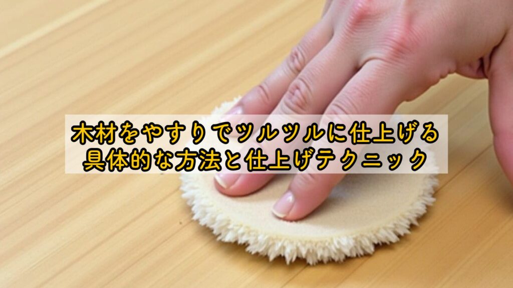 木材をやすりでツルツルに仕上げる具体的な方法と仕上げテクニック