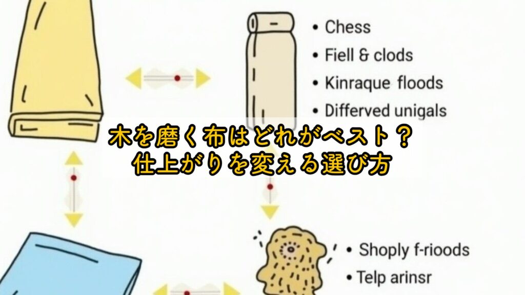 木を磨く布はどれがベスト？仕上がりを変える選び方