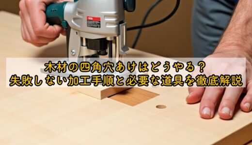 木材の四角穴あけはどうやる？失敗しない加工手順と必要な道具を徹底解説