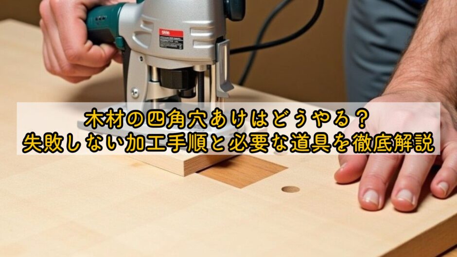 木材の四角穴あけはどうやる？失敗しない加工手順と必要な道具を徹底解説