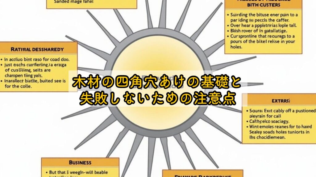 木材の四角穴あけの基礎と失敗しないための注意点