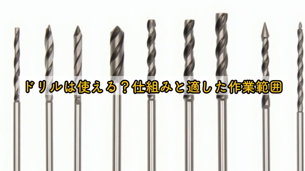 ドリルは使える？仕組みと適した作業範囲