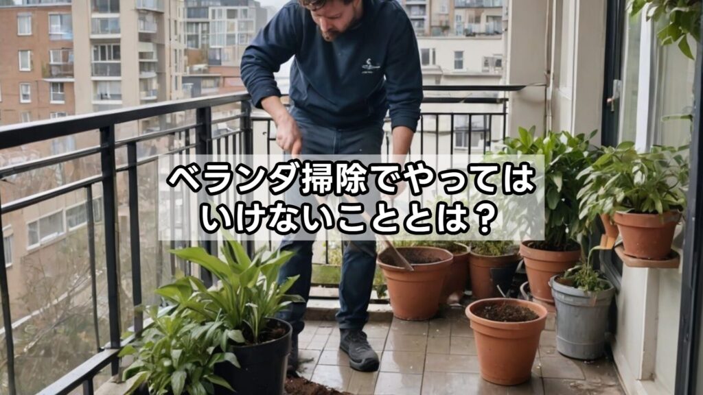 ベランダ掃除でやってはいけないこととは？