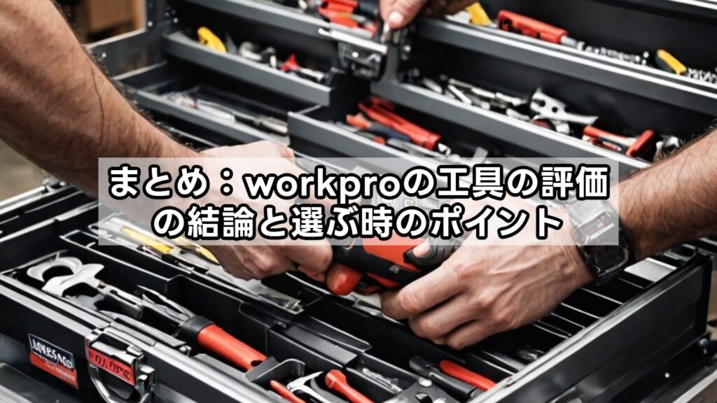 まとめ：workproの工具の評価の結論と選ぶ時のポイント