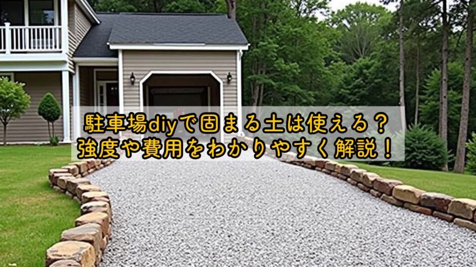 駐車場diyで固まる土は使える？強度や費用をわかりやすく解説！