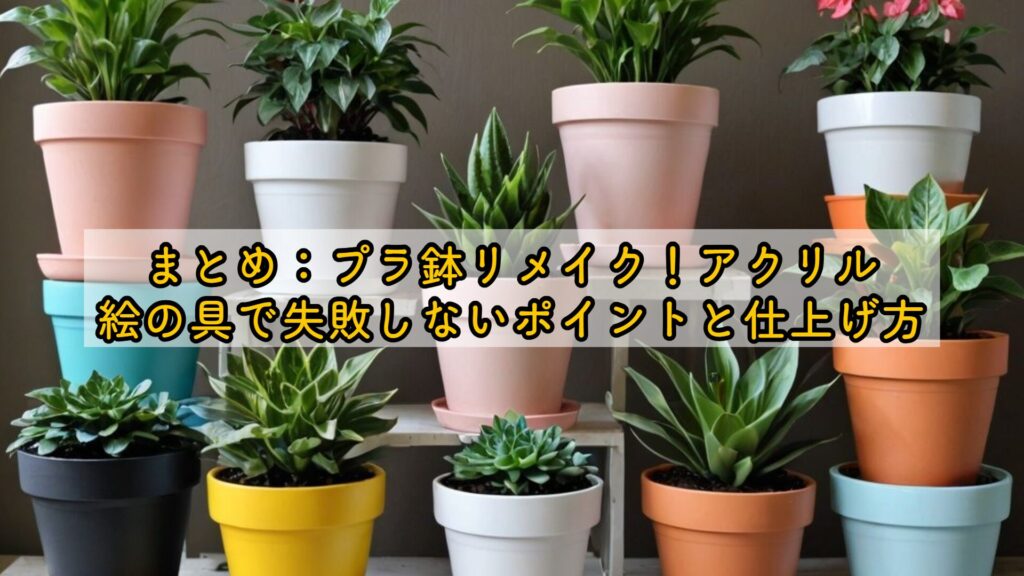 まとめ：プラ鉢リメイク！アクリル絵の具で失敗しないポイントと仕上げ方