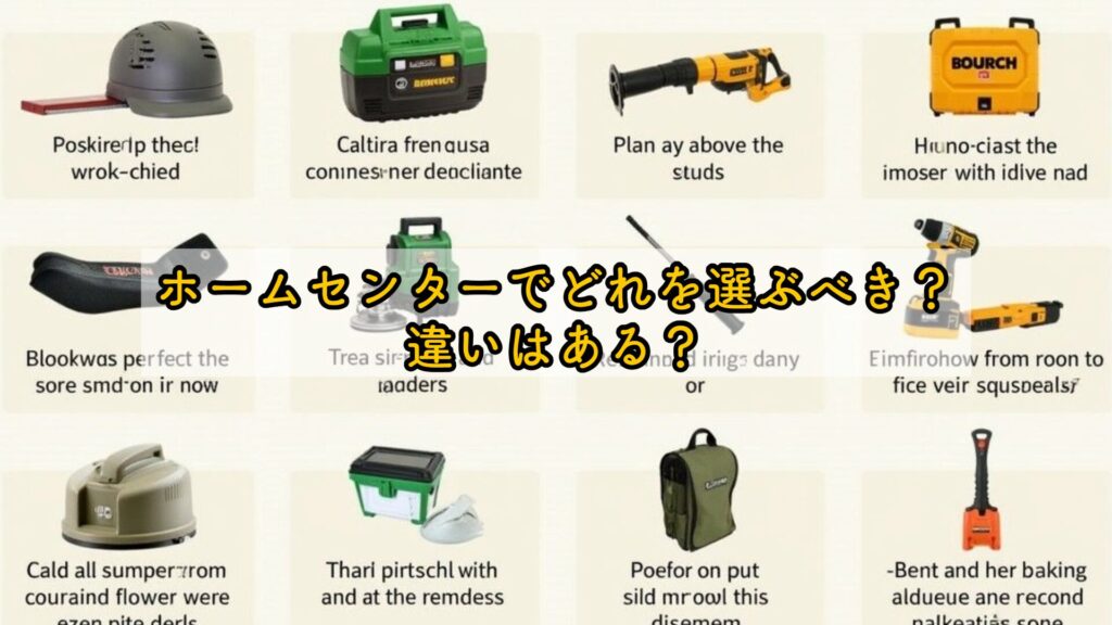 ホームセンターでどれを選ぶべき？違いはある？