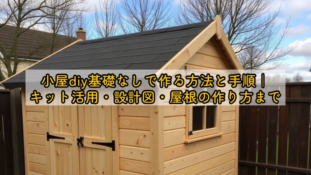 小屋diy基礎なしで作る方法と手順｜キット活用・設計図・屋根の作り方まで