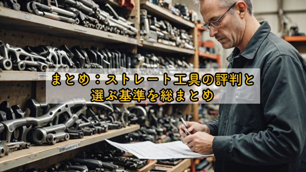 まとめ：ストレート工具の評判と選ぶ基準を総まとめ