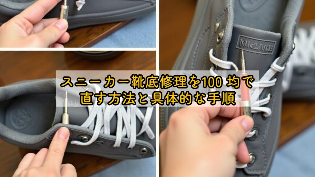 スニーカー靴底修理を100均で直す方法と具体的な手順